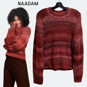 NAADAM NWT Space Dye Raglan Crop Sweater L | Alpaca Cashmere